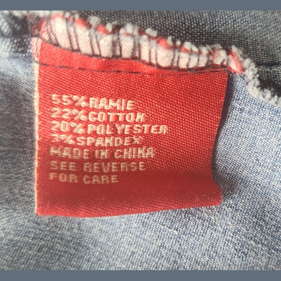 Destiny Denim Tie Waist Tiered Full Maxi Skirt Sz Large - Picture 8 of 9